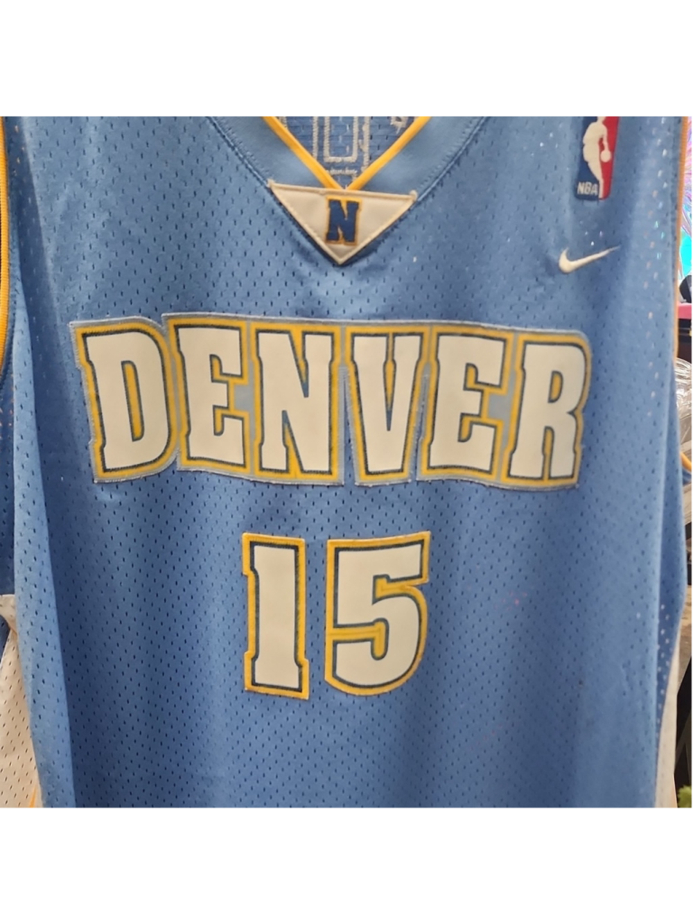 Nike Denver Nuggets Carmelo Anthony #15 Blue Men’s XXL Basketball Jersey NBA - Picture 6 of 8
